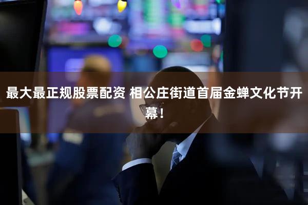 最大最正规股票配资 相公庄街道首届金蝉文化节开幕！